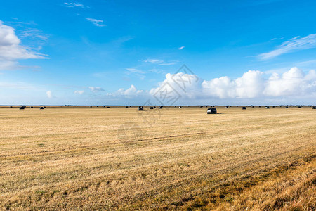 冰岛的美丽乡村景观与田野风景图片