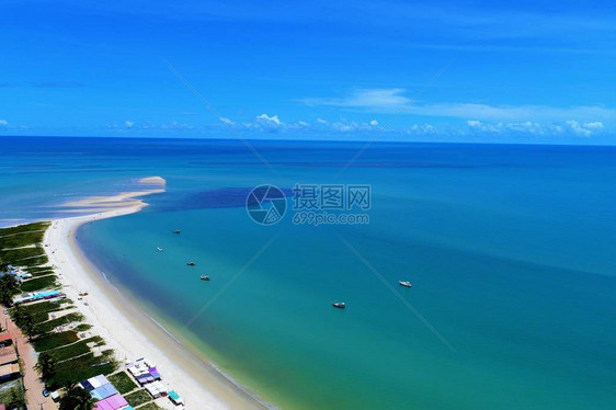 巴西伊亚州科伦鲍海滩的鸟瞰图般的风景很棒的海滩场景旅行目的地热带旅行假期旅图片