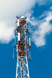 3G4G和5G蜂窝网络基站或基站收发器站电信塔无线通信天线发射器有天线的电图片
