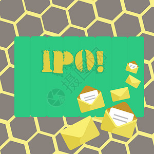 显示Ipo的文本符号概念照片首次公开发行公司股票图片