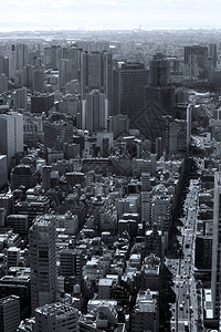 鸟瞰东京街景图片