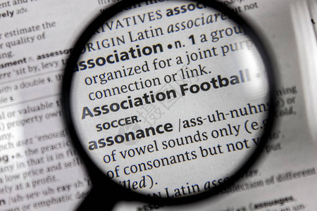 字典书中的单词或短语AssociationFootball图片