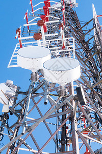 电信网络中继器基站收发台塔式无线通信天线发射器和中继器带天线的