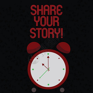 显示共享您的故事的文本符号图片