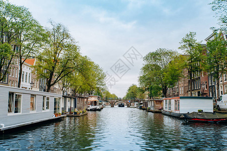 阿姆斯特丹的浮动房屋图片