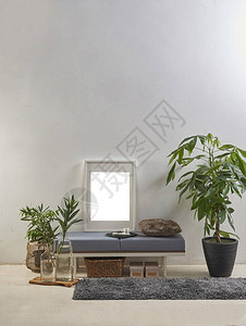 现代灰色客厅椅子沙发和装饰图片