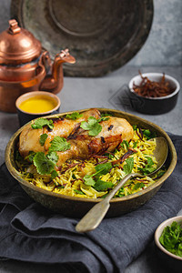 Biryani鸡是印度传统烹饪菜图片