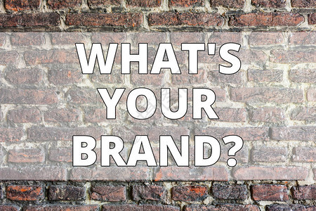 定义个人商标的商业概念识别公司砖墙艺术图片