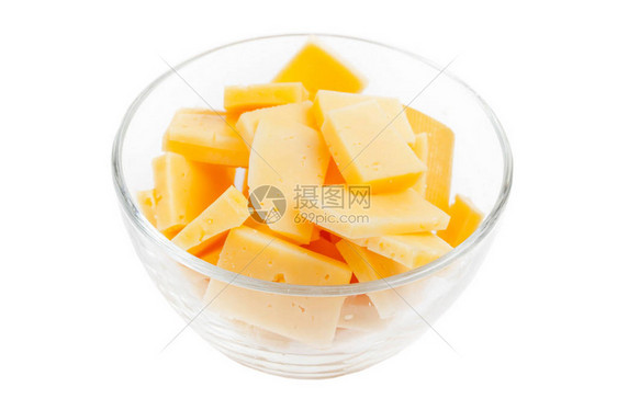 玻璃盘子里的奶酪片图片