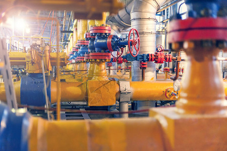 石油天然气工业气体调节设备和阀门衔铁气体增压缩机站背景图片