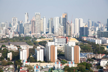 泰国曼谷市中心高楼全景图片