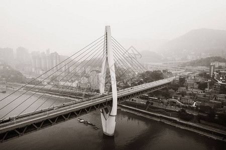 重庆的桥梁特写背景图片