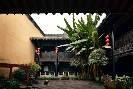 重庆老建筑特写背景图片