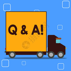 显示Q和A的概念手写体概念含义定为提出的问题并回答带盖背容器的图片