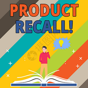 商业图片显示在发现问题后请求分析制造者返回产品的人站在开放书后面图片