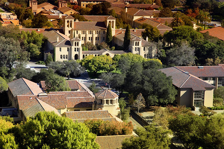 斯坦福主视图建筑StanfordUnive高清图片