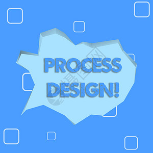 显示过程设计的书写笔记在不规则切割3D风格背景中为产品淡蓝色语音气泡创建和开发计划的过背景图片