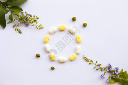 阿司匹林止痛片药丸发烧安排的保健护理图片素材