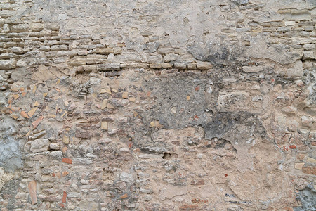 老石头损坏的墙壁纹理背景图片