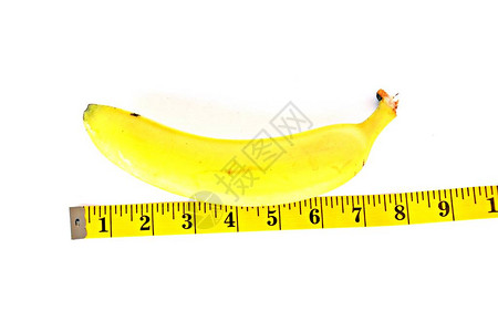 卷尺和香蕉特写背景图片
