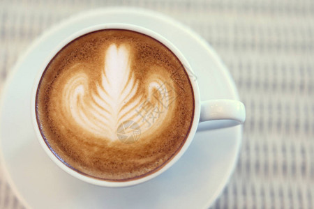 咖啡店热咖啡饮料的艺术在咖图片