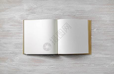 空白的书以浅木制背景为模型图片