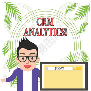 概念手工写法显示Crm分析学概念意指用于评价一个组织的应用是客户数据图片