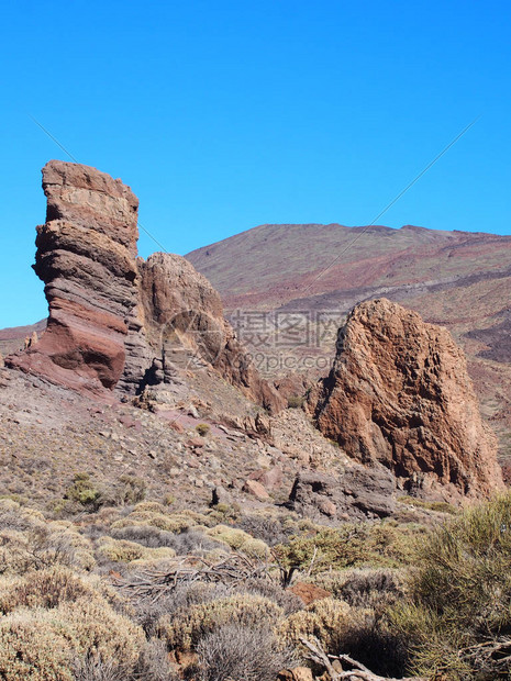 塔迪德公园地底山丘的火山岩层和图片