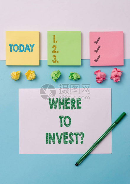 概念手写显示在哪里投资问题概念意思是询问将资金投入金融计划或股票的位置图片