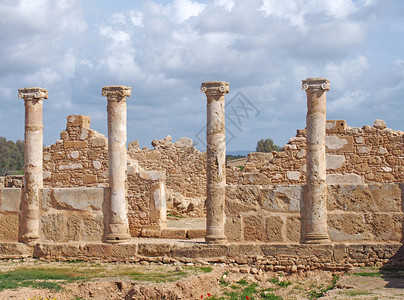 加托帕福斯考古公园Paphos的罗马别墅废墟图片