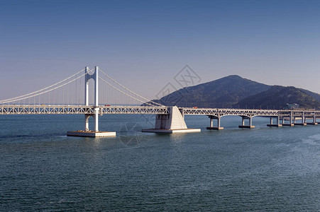 釜山Gwangandaegyo桥Diamond桥的景象图片