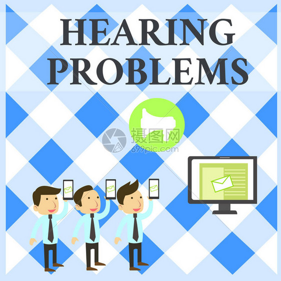 显示听力问题的文本符号商业图片展示是部分或完全不能听音正常的短讯电子邮件营销媒体观众吸引个人电脑LoudspeakerLouds图片