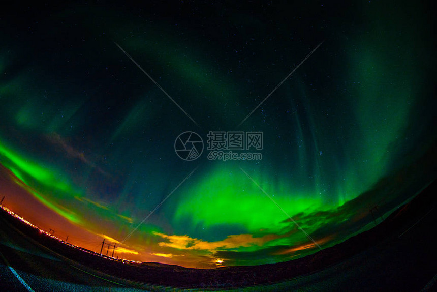 冰岛北极圈地球天空中图片