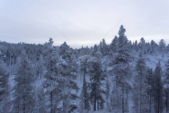 芬兰冬季的内陆冰冻地图片