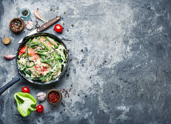 芦笋豆蛋白炒鸡蛋蔬菜炒鸡蛋健身食品图片