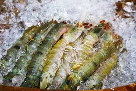在泰国和旅游景点可以看到公路旁的新鲜龙虾海鲜产图片