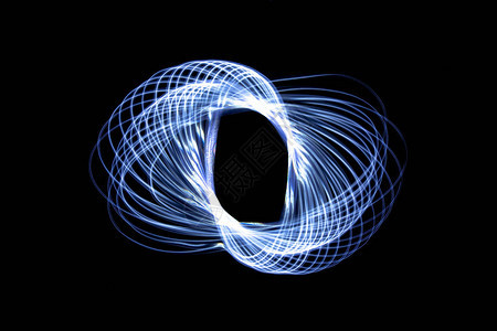 光画形成不间断半透明螺旋图像贝壳一样出现时空对称闪烁的光线轨道图图片