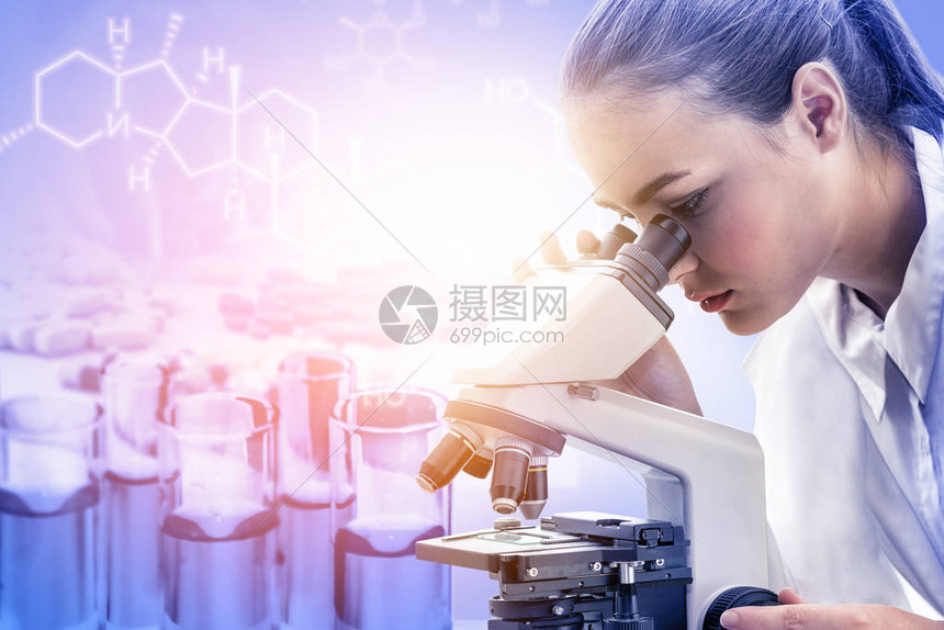 研发理念医学研究实验室微生物学和化学科和医学实验室仪器显微镜试管和玻璃瓶的高清图片下载-正版图片506145341-摄图网