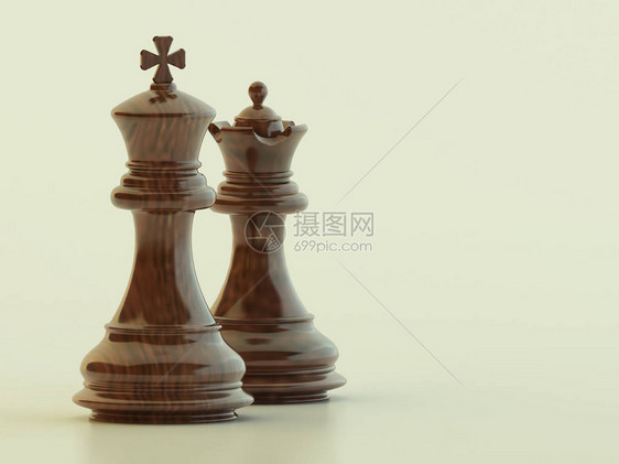 棋子国王与后图片