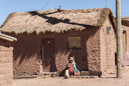Cerriillos村玻利维亚阿尔提普拉诺玻利维亚南美洲一栋小屋前的图片
