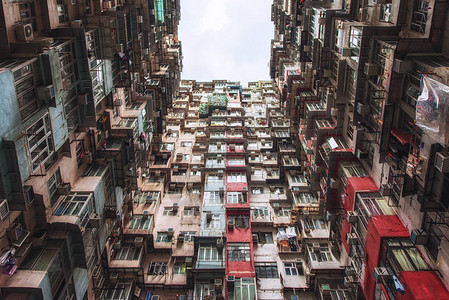 拥挤小区图片