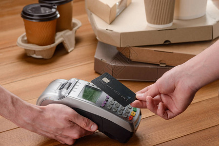 客户通过信用卡支付订单图片