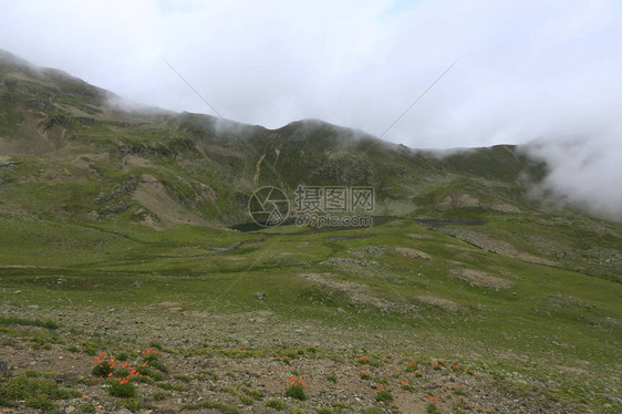 土耳其里泽黑海Kackar山脉安巴利高图片