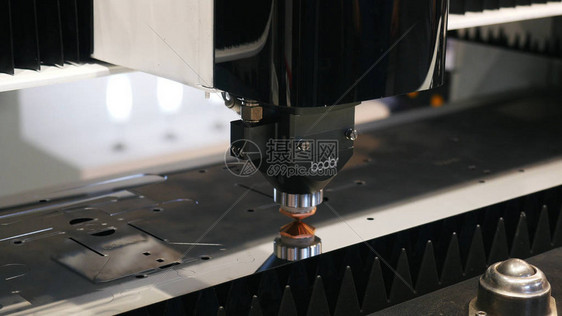 展区金属激光切割机器人机构特写电子设备和机制在科图片