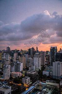 泰国夜景曼谷街景图片