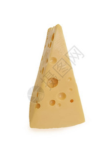 孤立的瑞士奶酪片图片