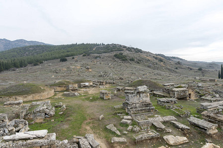 古代城市希拉波利斯的废墟土耳其德尼图片