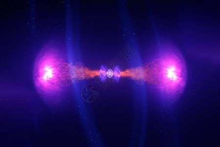 两颗中子星的聚变这张图像的部分是由美国航天局为任高清图片