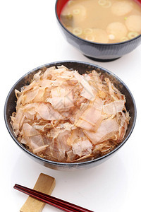 日本菜白底熟米饭的日本图片