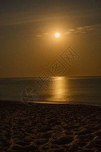 黑海的月升水上的月光之路克里米亚背景图片